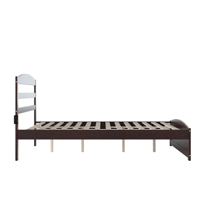 Warren Solid Wood Platform Bed with Footboard