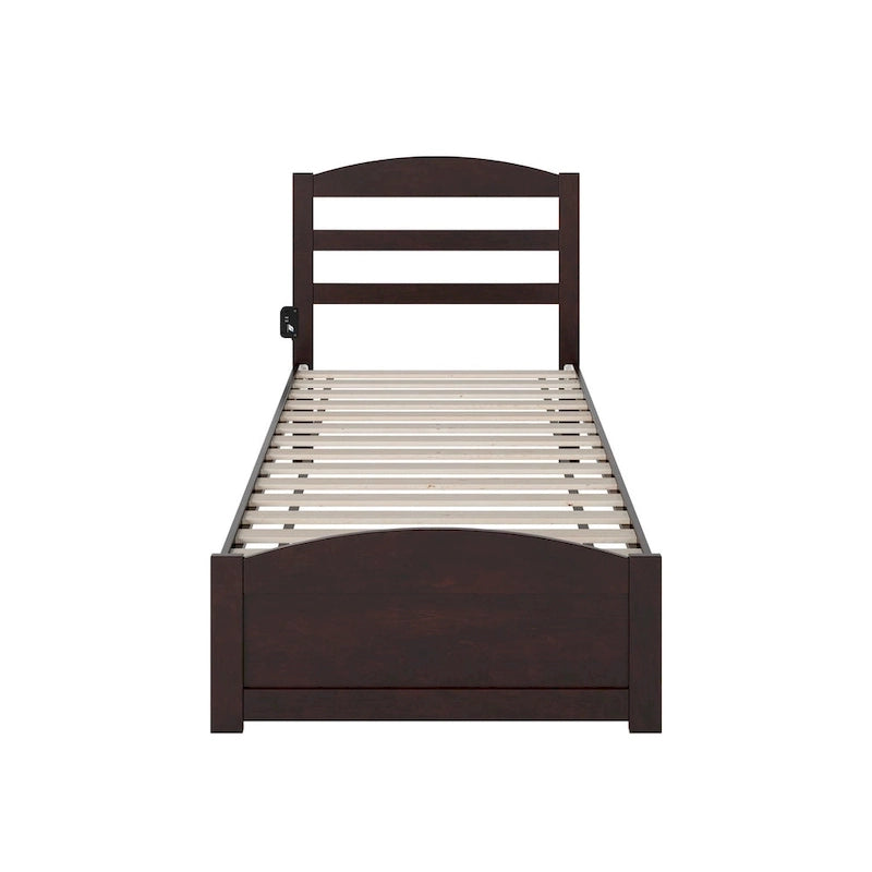 Warren Solid Wood Platform Bed with Footboard