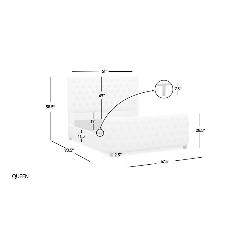 Chateau Velvet Upholstered Tufted Sheltered Panel Bed Set