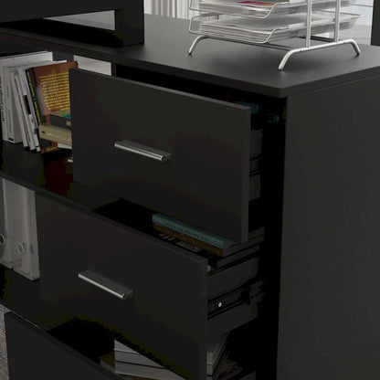 Timechee 55-inch L Shaped Office Computer Desk w/ Drawers