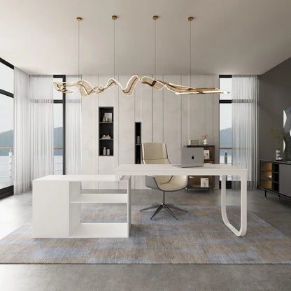 Timechee 55-inch L Shaped Office Computer Desk w/ Drawers