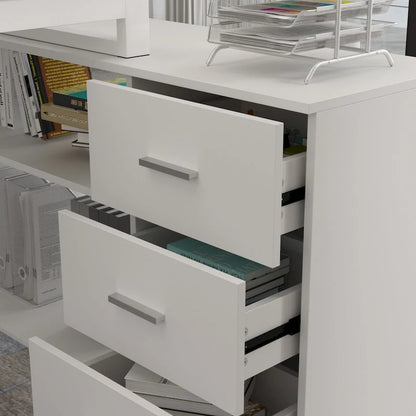 Timechee 55-inch L Shaped Office Computer Desk w/ Drawers