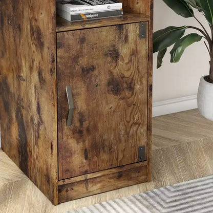 60 L Shaped Desk with Storage Cabinet Office Computer Desk