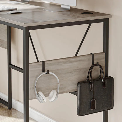 60 L Shaped Desk with Storage Cabinet Office Computer Desk