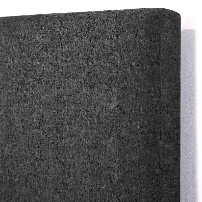 Bridgevine Home Tall Dark Grey Upholstered Panel Platform Bed