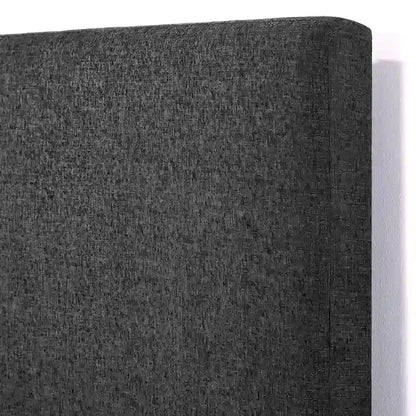 Bridgevine Home Tall Dark Grey Upholstered Panel Platform Bed
