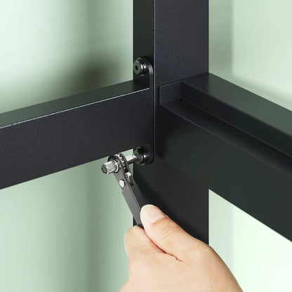 Priage by ZINUS Black Metal Platform Bed Frame with Headboard