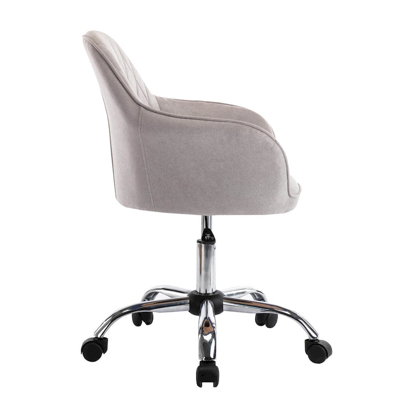 Porthos Home Noa Home Office Desk Chair, Fabric And Roller Wheels