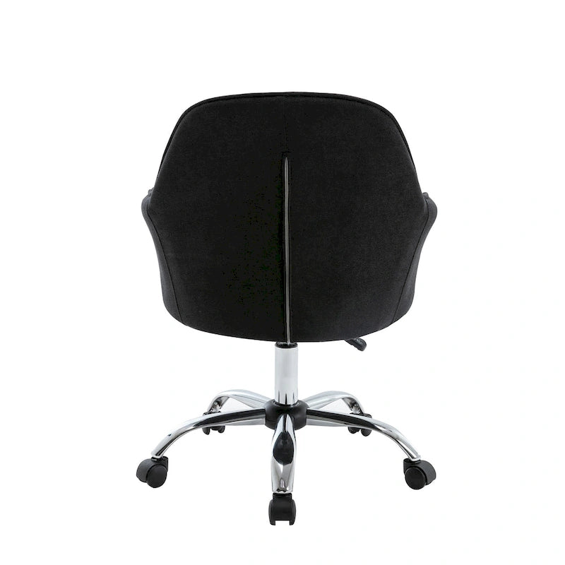 Porthos Home Noa Home Office Desk Chair, Fabric And Roller Wheels