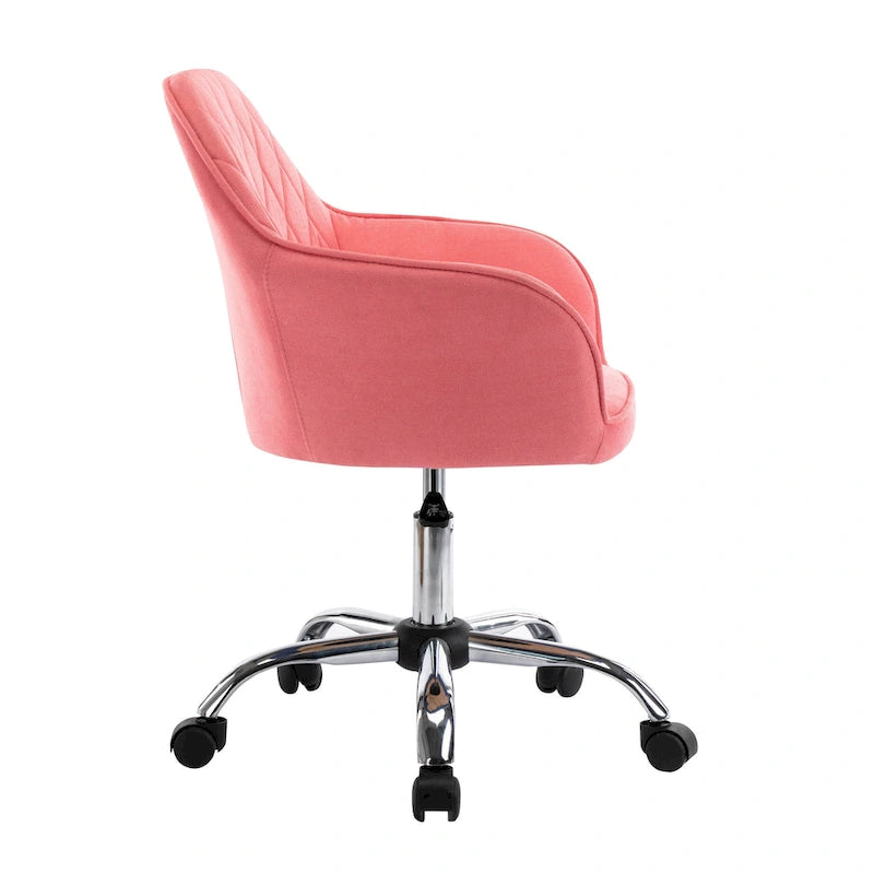 Porthos Home Noa Home Office Desk Chair, Fabric And Roller Wheels