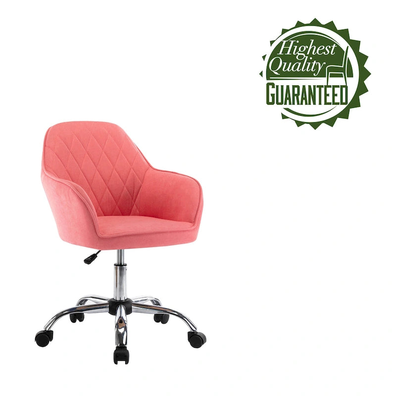 Porthos Home Noa Home Office Desk Chair, Fabric And Roller Wheels
