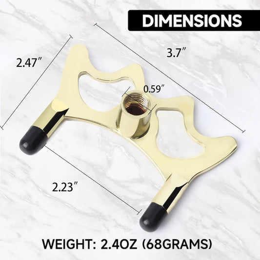 GSE Billiard Pool Cue Stick Brass Screw-on Bridge Head. Billiard Pool Cue Stick Accessories - Black