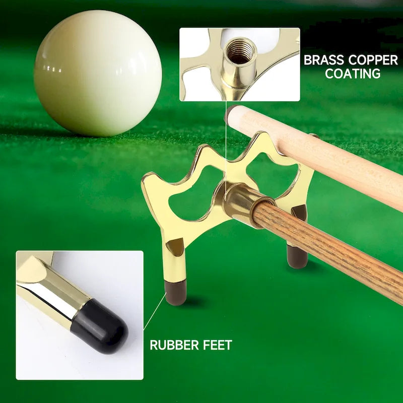 GSE Billiard Pool Cue Stick Brass Screw-on Bridge Head. Billiard Pool Cue Stick Accessories - Black