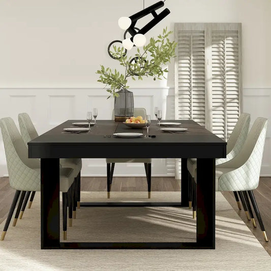 Business Furniture 86.6W x 47.2D Conference Table with Wood Base Desk