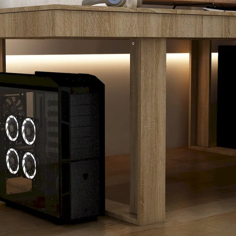 Business Furniture 86.6W x 47.2D Conference Table with Wood Base Desk