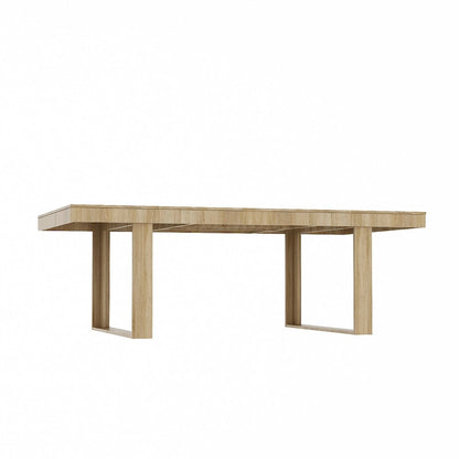 Business Furniture 86.6W x 47.2D Conference Table with Wood Base Desk