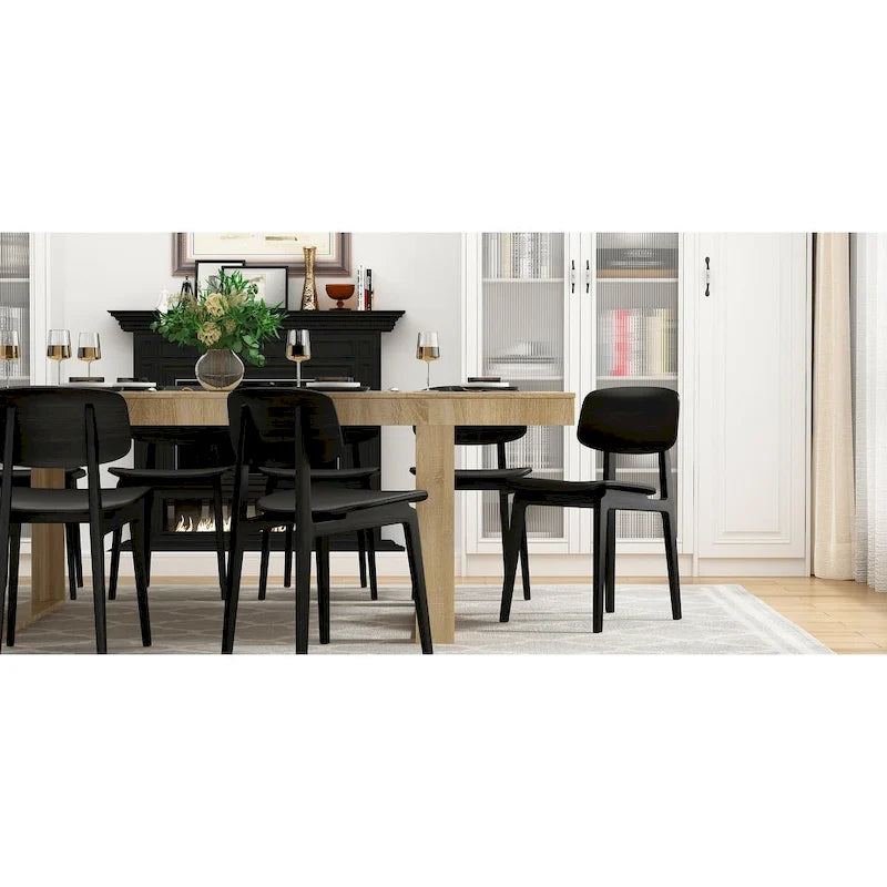 Business Furniture 86.6W x 47.2D Conference Table with Wood Base Desk