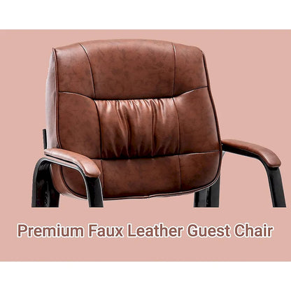 BTExpert Premium Leather Office Executive Waiting Room Guest/Reception Side Conference Chair