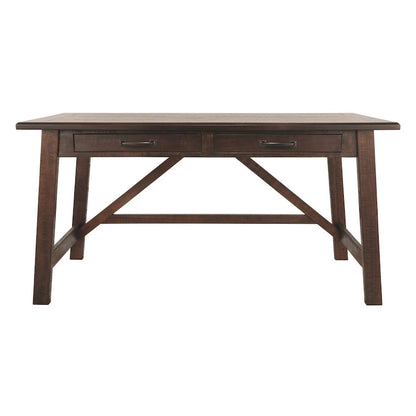 Baldridge Rustic Brown Home Office Large Leg Desk