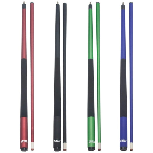 GSE Set of 4 Matte Fiberglass Graphite Composite Billiard Pool Cue Sticks. 58 2-Piece Pool Cue Set for House or Commercial Use