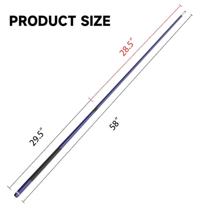 GSE Set of 4 Matte Fiberglass Graphite Composite Billiard Pool Cue Sticks. 58 2-Piece Pool Cue Set for House or Commercial Use