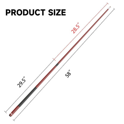 GSE Set of 4 Matte Fiberglass Graphite Composite Billiard Pool Cue Sticks. 58 2-Piece Pool Cue Set for House or Commercial Use