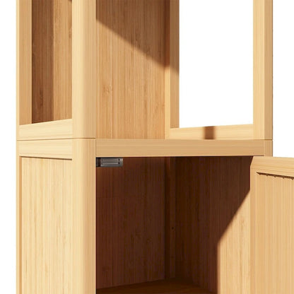 Freestanding Floor Bamboo Storage Cabinet Multifunctional Bathroom Cabinet