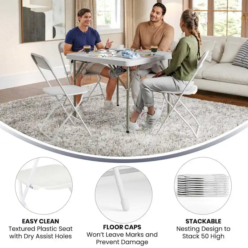 Plastic Folding Chair - 650LB Weight Capacity - Event Chair