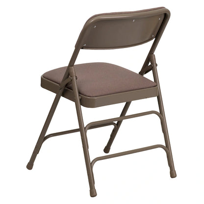 Set of 2 Metal Folding Chairs with Padded Seats