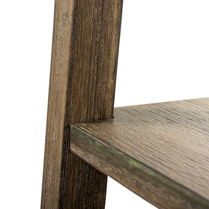 Stone Brook Rustic Saddle Leaning Bookcase