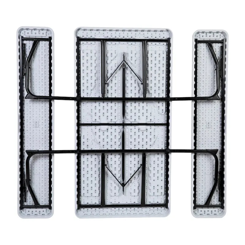 All-In-One Folding Picnic Table and Bench Set - Adult Size, Wood Grain