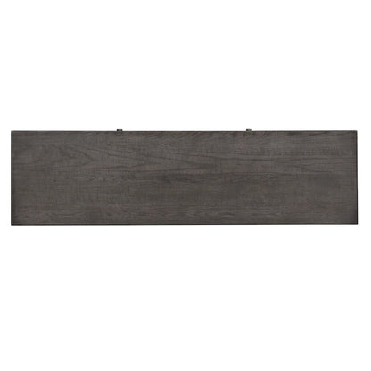 Modern Farmhouse Dusty Charcoal Distressed 66 Inch Entertainment Console