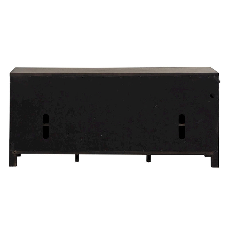 Modern Farmhouse Dusty Charcoal Distressed 66 Inch Entertainment Console