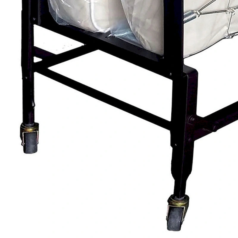 Metal Rollaway Folding Bed with 39 Inch Mattress and Casters, Black