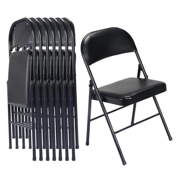 Elegant Foldable Iron & PVC Chairs for Convention & Exhibition 4 or 6 Pack Folding Chair