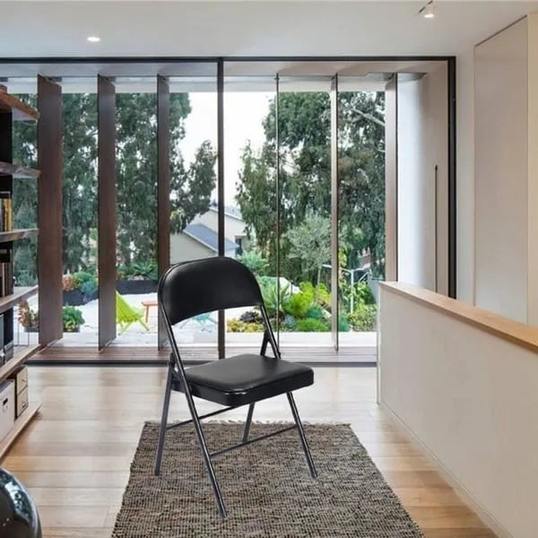 Elegant Foldable Iron & PVC Chairs for Convention & Exhibition 4 or 6 Pack Folding Chair