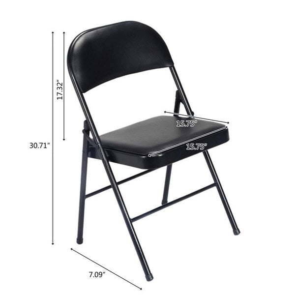 Elegant Foldable Iron & PVC Chairs for Convention & Exhibition 4 or 6 Pack Folding Chair