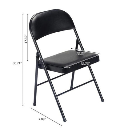Elegant Foldable Iron & PVC Chairs for Convention & Exhibition 4 or 6 Pack Folding Chair