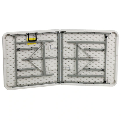 30W x 60L Bi-Fold Granite White Plastic Folding Table - Banquet Table