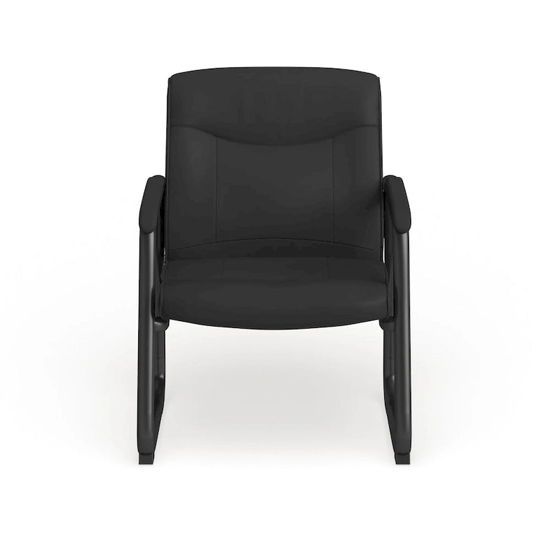 Big & Tall Soft Leather Sled Base Executive Reception Chair