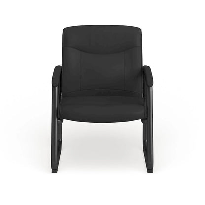 Big & Tall Soft Leather Sled Base Executive Reception Chair