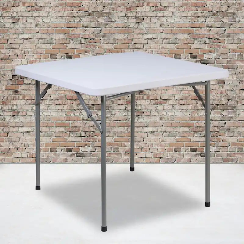 2.81-Foot Square Plastic Folding Table - Card Table/Game Table