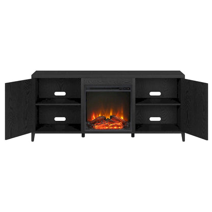 Jasper Rectangular TV Stand with Log Fireplace for TV's up to 65