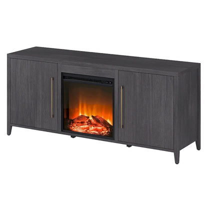 Jasper Rectangular TV Stand with Log Fireplace for TV's up to 65