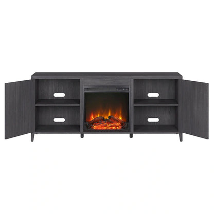 Jasper Rectangular TV Stand with Log Fireplace for TV's up to 65