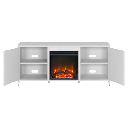 Jasper Rectangular TV Stand with Log Fireplace for TV's up to 65