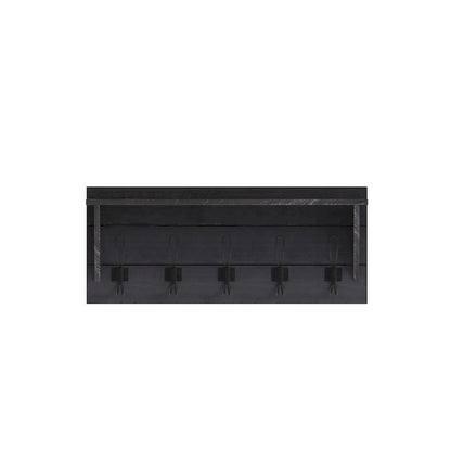 Wall Mounted Storage Rack with Upper Shelf and Storage Hooks