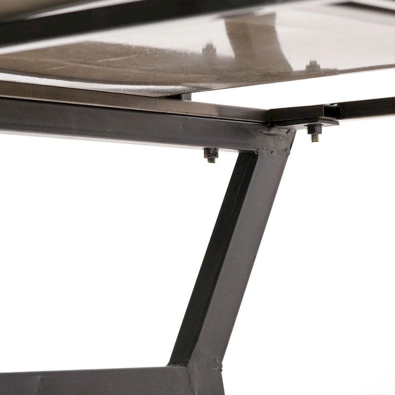 Vince Black Metal with Gold Accents 3 Drawer Office Desk