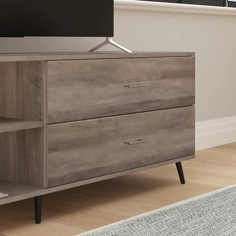 TV Stand for up to TV's with Adjustable Shelf and Storage Drawers