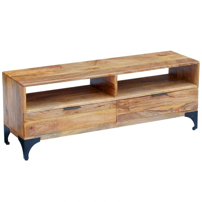 vidaXL TV Stand Mango Wood 47.2x13.8x17.7